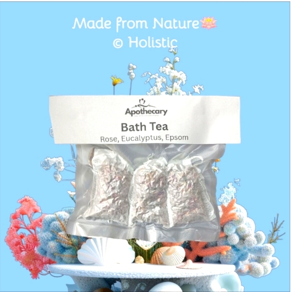 holistic Other - Bath Tea - Rose, Eucalyptus, Epsom - Self Care Soak Holistic Handmade 🚫Chemical